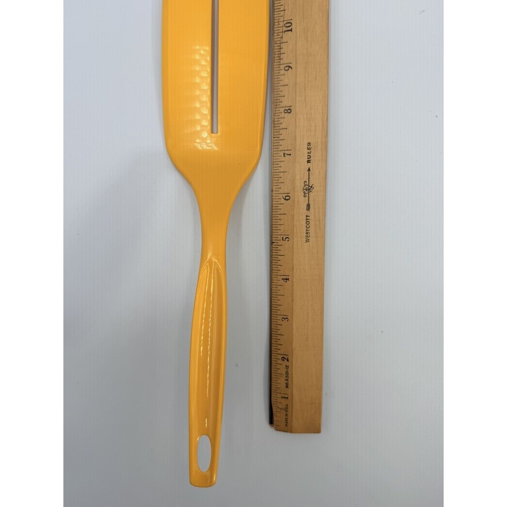 Foley Vintage Yellow Slotted Spatula Turner Kitchen Utensil Plastic 12" Long